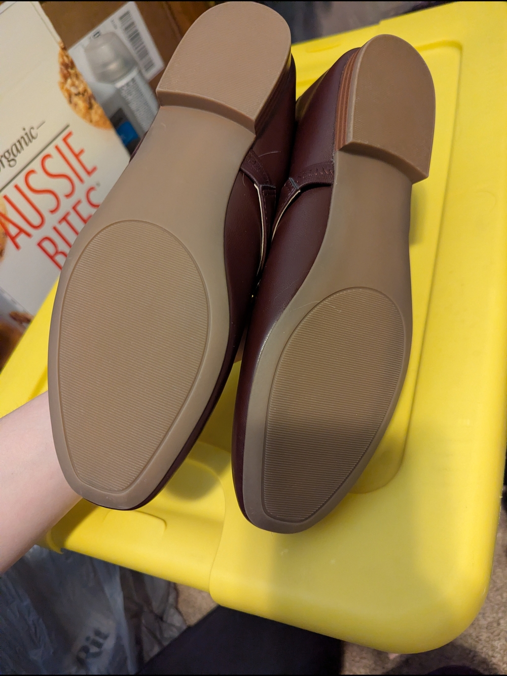 T.J.Maxx Burgundy Pearl-Embellished Mary Jane Flats - Picture 3 of 3